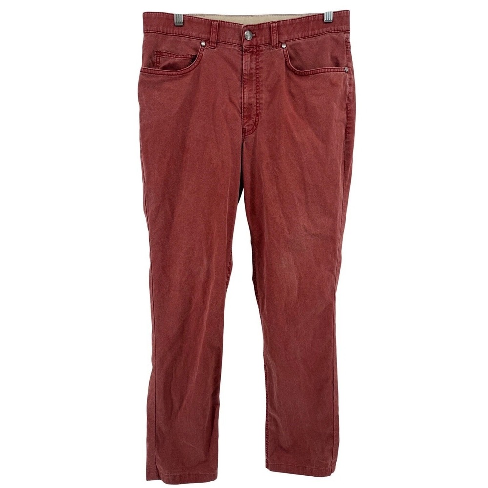 hiltl Relaxed Fit Red Cotton Lycra Mens Casual Pants Size 36 Preppy Golf